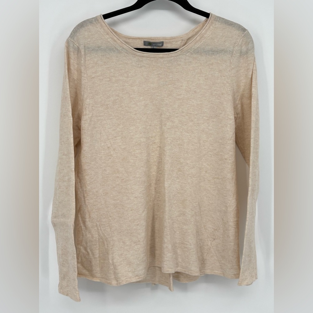 HORNY TOAD Sweater Ivory Long Sleeve Crossback Women’s Large